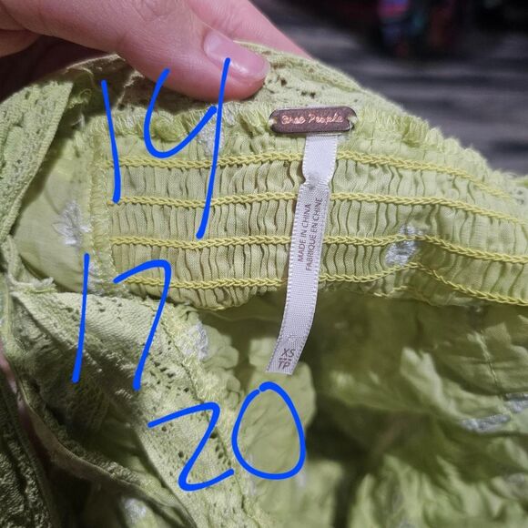 Free people lime green babydoll top - Picture 4 of 4
